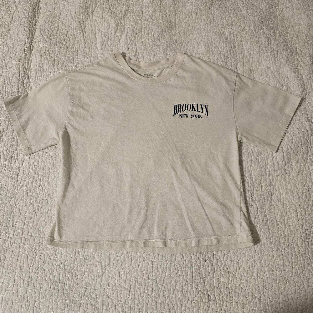 Organic Collective Graphic Brooklyn Crop Top Size Small